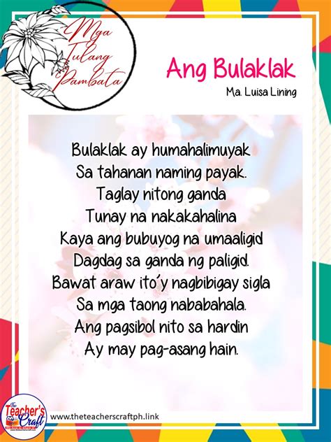Maikling Tula: Mga Halimbawa Ng Maikling Tula .